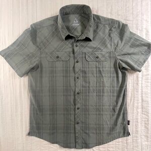Gerry Weber Olive Plaid Performance Shirt Medium